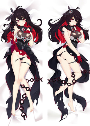 Seele Vollerei Honkai Impact Dakimakura Anime Body Pillow Case 21025-2 Female Chained Black dress