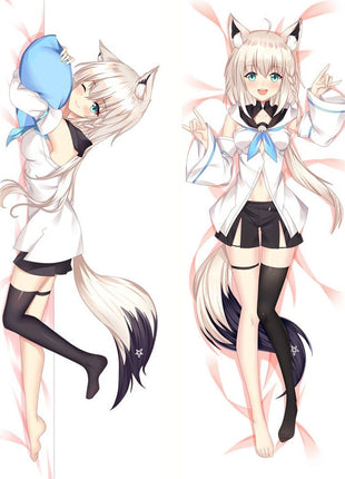 Shirakami Fubuki Vtuber 211114-Dakimakura Anime Body Pillow Case-Dakiheaven.com