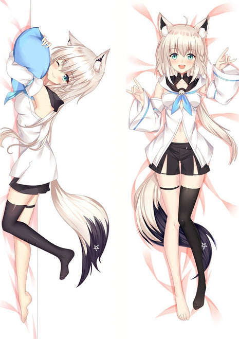 Shirakami Fubuki Vtuber 211114-Dakimakura Anime Body Pillow Case-Dakiheaven.com