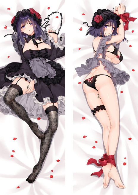 Shizuku Kuroe My Dress Up Darling Dakimakura Anime Body Pillow Case 22009-1 Female Chained Collar Tied up Maid