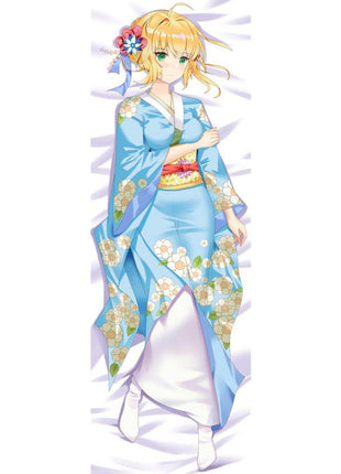 Shuna & Saber Dakimakura Anime Body Pillow Case Female Horns Kimono
