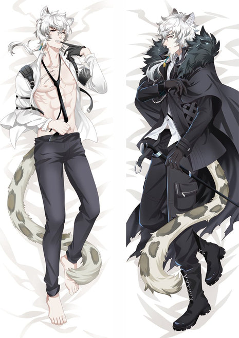 SilverAsh Arknights Dakimakura Anime Body Pillow Case 20308 Male Animal ears Sword