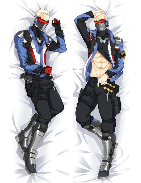 Soldier 76 Overwatch Dakimakura Anime Body Pillow Case 73015 Male Glasses