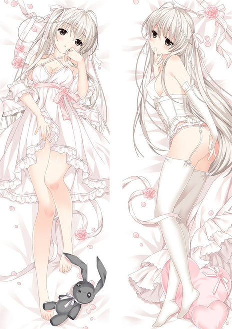 Sora Kasugano Yosuga no Sora Dakimakura Anime Body Pillow Case 211040 Female With bunny White dress
