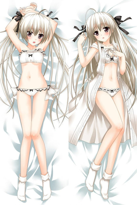 Sora Kasugano Yosuga no Sora Dakimakura Anime Body Pillow Case 64027 Female White dress Swimsuit