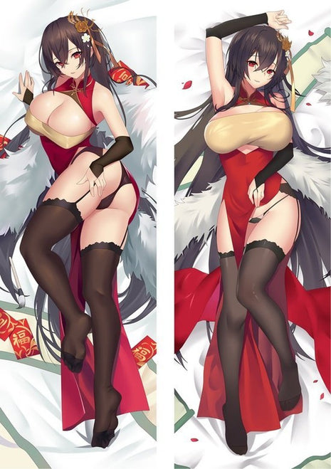 Taihou Azur Lane Dakimakura Anime Body Pillow Case 21624 Female Red dress Kimono