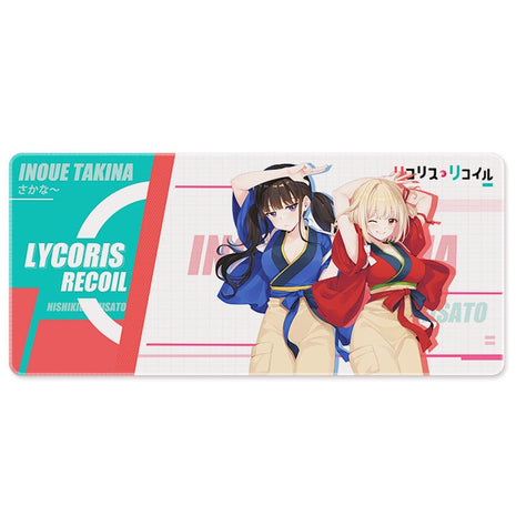 Takina & Chisato Lycoris Recoil Mouse Mat Pad Anime 30x70cm / 40x90cm 1-Mouse Mat / Pad