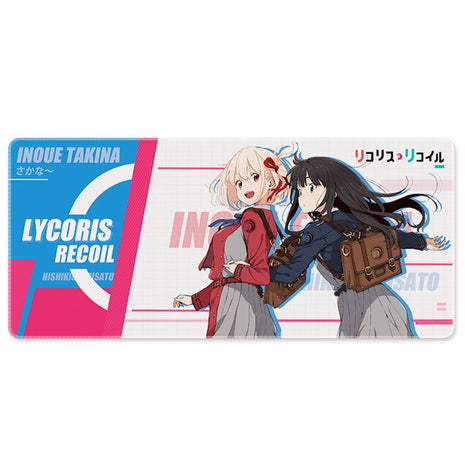 Takina & Chisato Lycoris Recoil Mouse Mat Pad Anime 30x70cm / 40x90cm 3-Mouse Mat / Pad