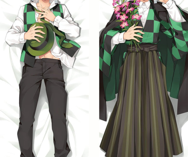 Tanjiro Kamado Demon Slayer Dakimakura Anime Body Pillow Case 20007-3 Male  Crossdressing Kimono –