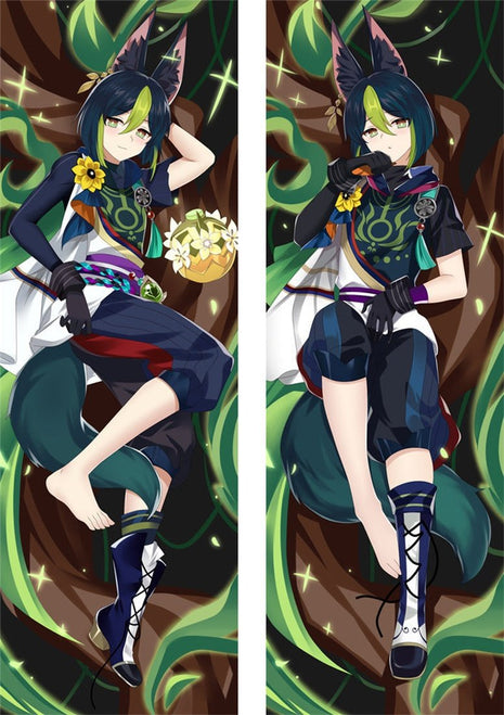 Tighnari Genshin Impact Dakimakura Anime Body Pillow Case 221042 Animal ears Crossdressing Animal ears Kimono