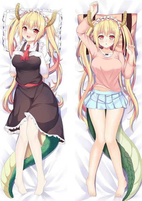 Tohru Miss Kobayashi's Dragon Maid Dakimakura Anime Body Pillow Case 22651 Female Horns Maid School uniform