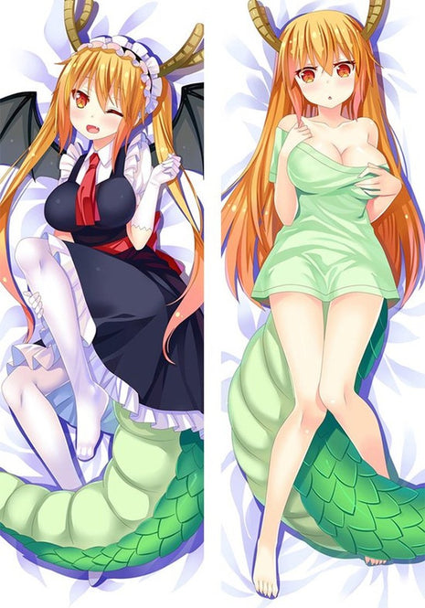 Tohru Miss Kobayashi's Dragon Maid Dakimakura Anime Body Pillow Case 73045 Female Horns Maid