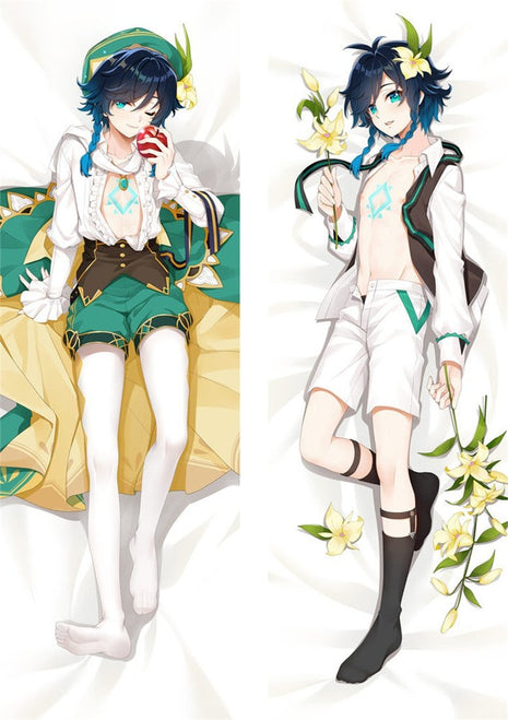 Venti Barbatos Genshin Impact Dakimakura Anime Body Pillow Case 21075-2 Crossdressing