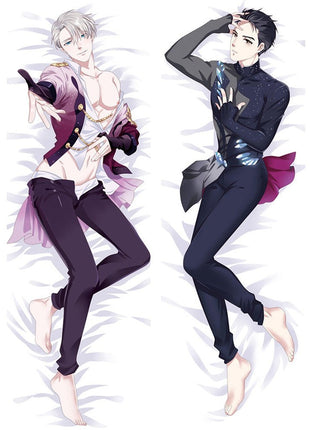 Victor & Katsuki Yuri on Ice Dakimakura Anime Body Pillow Case 71034 Male