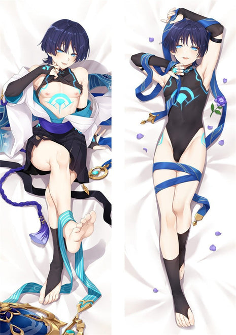 Wanderer Genshin Impact Dakimakura Anime Body Pillow Case 22068-3 Crossdressing Feet Tied up Swimsuit
