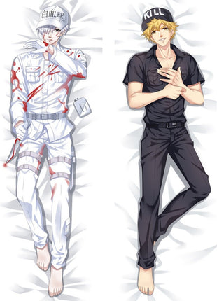 White Blood Cell & Killer T Cells at Work Dakimakura Anime Body Pillow Case 211117 Male
