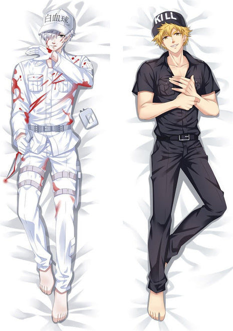 White Blood Cell & Killer T Cells at Work Dakimakura Anime Body Pillow Case 211117 Male