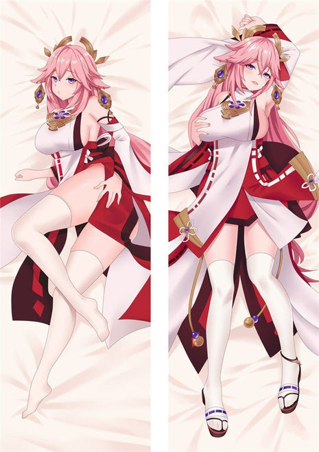 Yae Miko Genshin Impact Dakimakura Anime Body Pillow Case 211038 BBW Female BBW Kimono