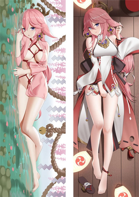 Yae Miko Genshin Impact 221152-Dakimakura Anime Body Pillow Case-Dakiheaven.com