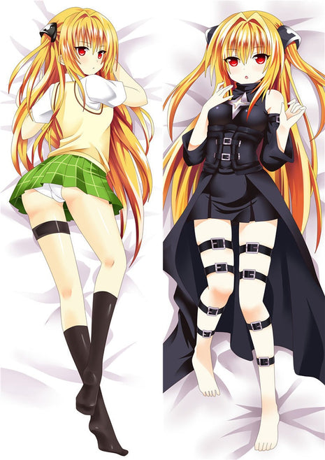 Yami Golden Darkness To Love Ru Dakimakura Anime Body Pillow Case 93049 Female Black dress School uniform