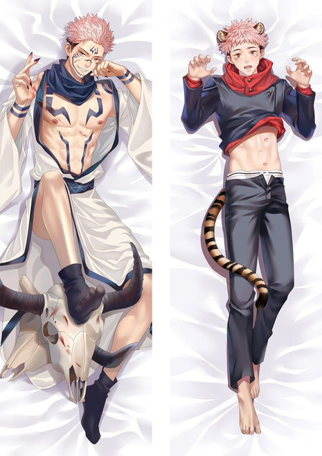 Yuji Itadori Jujutsu Kaisen 21409-Dakimakura Anime Body Pillow Case-Dakiheaven.com