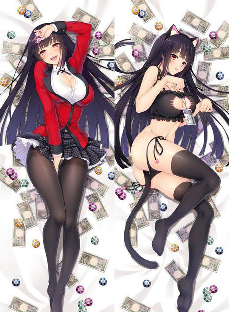 Yumeko Jabami Kakegurui Dakimakura Anime Body Pillow Case 17054-1 Female Animal ears School uniform Swimsuit