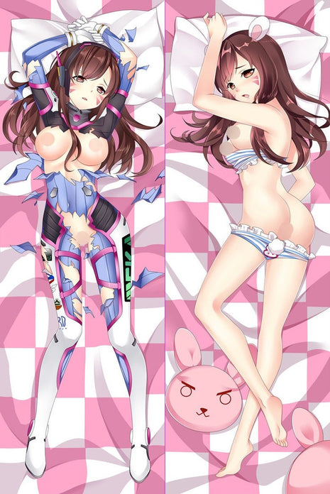 D Va Overwatch 18+ 68048-Dakimakura Anime Body Pillow Case-Dakiheaven.com