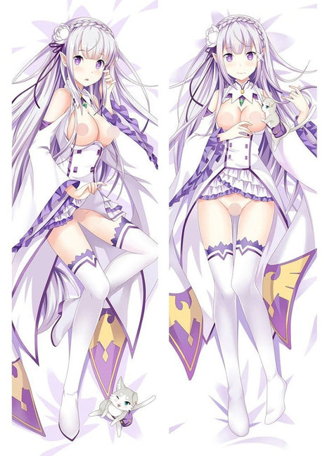 Emilia Re: Zero 18+ 75071-Dakimakura Anime Body Pillow Case-Dakiheaven.com