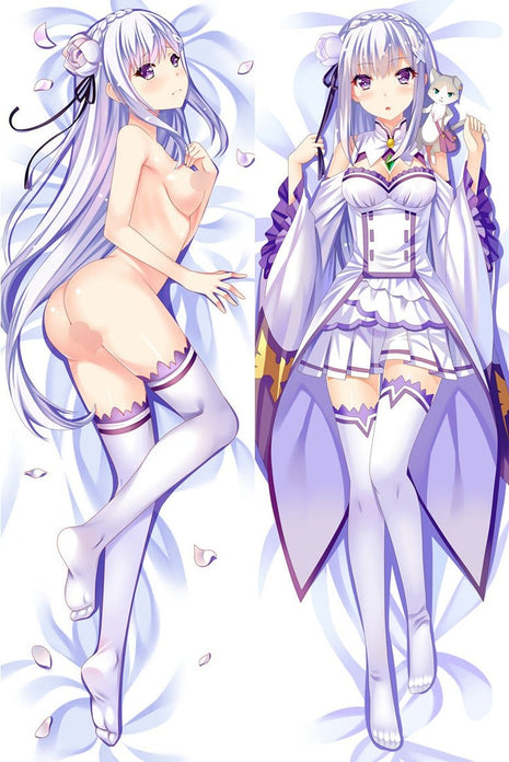 Emilia Re: Zero 18+ 66092-Dakimakura Anime Body Pillow Case-Dakiheaven.com